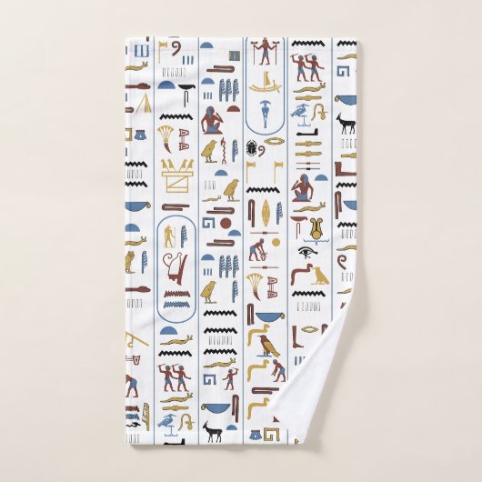 Badezimmer ägyptische Hieroglyphen Ägypten Pharaoh Badhandtuch Set (Handtuch)