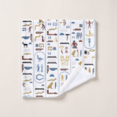 Badezimmer ägyptische Hieroglyphen Ägypten Pharaoh Badhandtuch Set (Waschlappen)