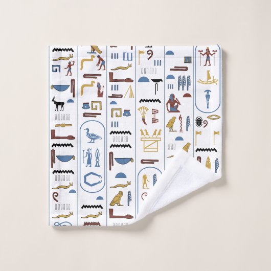 Badezimmer ägyptische Hieroglyphen Ägypten Pharaoh Badhandtuch Set (Waschlappen)