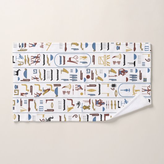 Badezimmer ägyptische Hieroglyphen Ägypten Pharaoh Badhandtuch Set (Handtuch)
