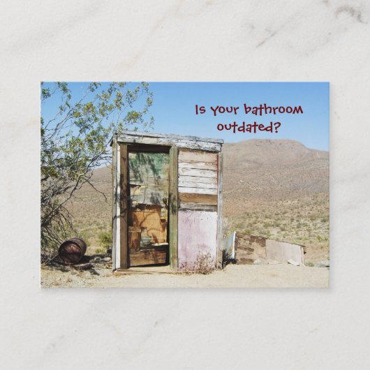 Badezimmer-Bau-Vintage Geschäfts-Karten Visitenkarte (Vorderseite)