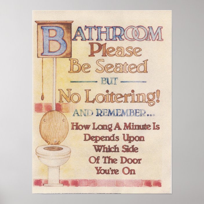 Badezimmer---Bitte setzen Sie Poster | Zazzle.de