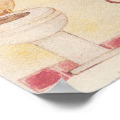 Badezimmer - Bitte sitzen. Poster (Ecke)