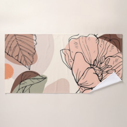 BADEZIMMER-DEKORATION, NEUTRALES ERDTEINTOWEL-SET, BADHANDTUCH SET (Badehandtuch)
