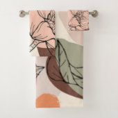 BADEZIMMER-DEKORATION, NEUTRALES ERDTEINTOWEL-SET, BADHANDTUCH SET (Insitu)
