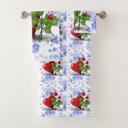 Badezimmer Handtuch Sets Floral (Insitu)