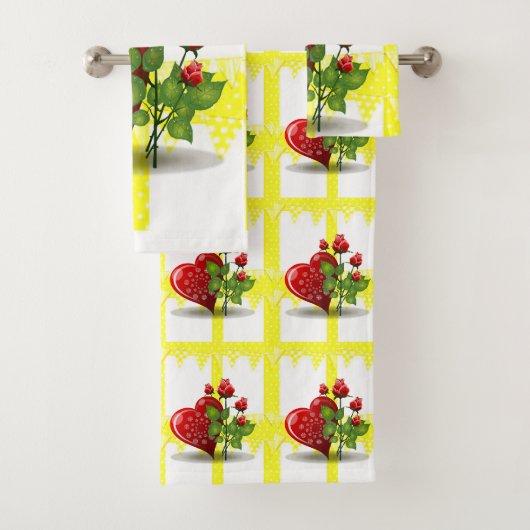 Badezimmer Handtuch Sets Floral (Insitu)