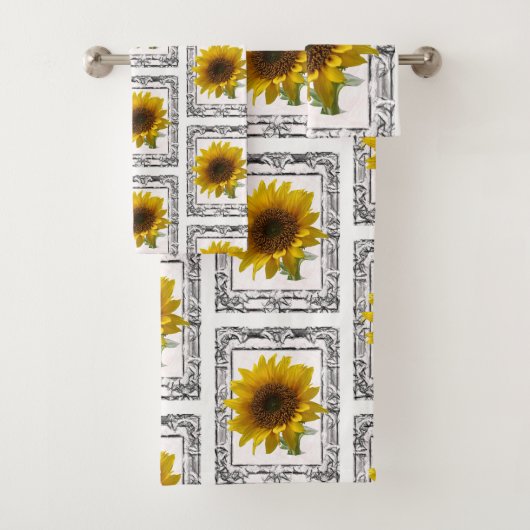 Badezimmer Handtuch Sets Sonnenblumen (Insitu)