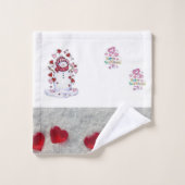 Badezimmer Handtuch Sets Valentinstag Schneemann (Waschlappen)