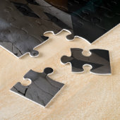 Badezimmer im Art Deco Stil mit badender Frau Puzzle (Seite)