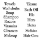 Badezimmer Kabine individuell anpassbarer Vinyl Aufkleber (Vorderseite)