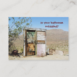 Badezimmer-Konstruktion Vintage-Geschäftskarten Visitenkarte