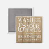 Badezimmer Küche Magnet. Waschen Sie Ihre Hand Magnet (Vorderseite/Rückseite)