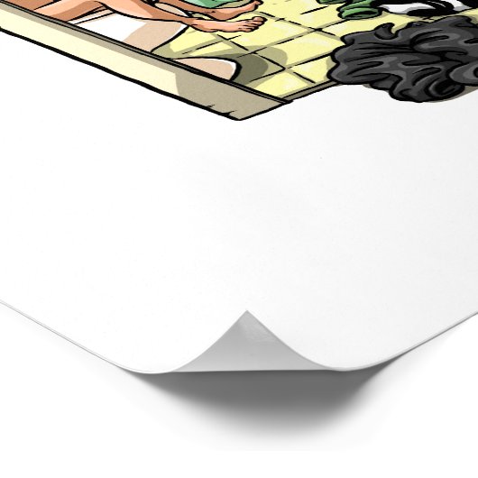 Badezimmer Lesen Poster (Ecke)