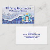 Badezimmer mit Fliesen und Seife | Sauberes Logo Visitenkarte (Vorne/Hinten)