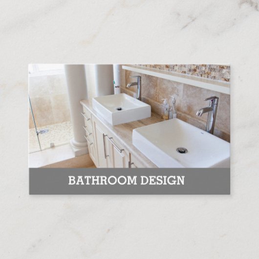Badezimmer oder Küche Designer Calling Card. Visitenkarte (Vorderseite)