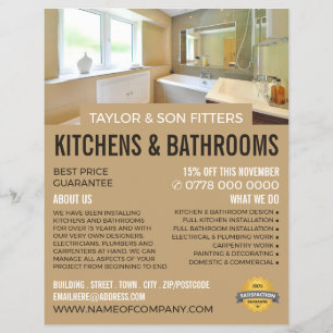 Badezimmer Portrait, Küche & Badezimmer Fitter Flyer