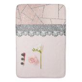 Badezimmer Räume Design Zuhause Schwarzer Glitzer Badematte (Vorderseite Vertikal)