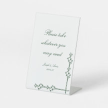 Badezimmer Schild in dunkelgrünen Florals