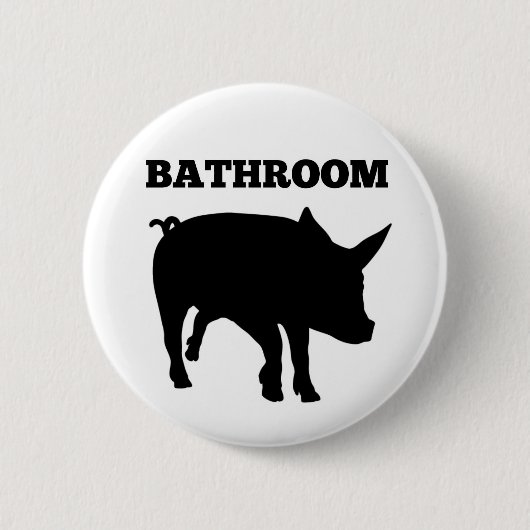 Badezimmer-Schwein-Knopf Button (Vorderseite)