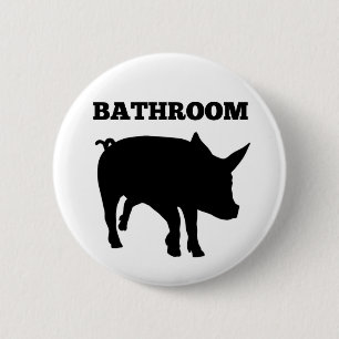 Badezimmer-Schwein-Knopf Button