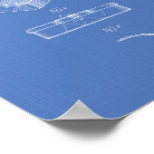 Badezimmer-Skala 1938 Patent Art Blueprint Poster (Ecke)