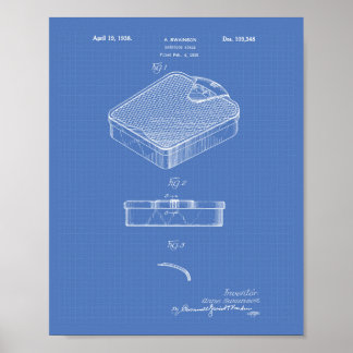Badezimmer-Skala 1938 Patent Art Blueprint Poster
