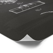 Badezimmer-Skala 1938 Patent Art Chalkboard Poster (Ecke)