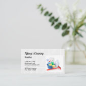 Badezimmer Tiles | Reinigungsartikel Visitenkarte (Stehend Vorderseite)