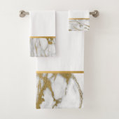 BADEZIMMER-TOWEL-SET "WHIRLMARBLE GOLD" BADHANDTUCH SET (Insitu)