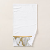 BADEZIMMER-TOWEL-SET "WHIRLMARBLE GOLD" BADHANDTUCH SET (Handtuch)