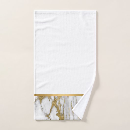 BADEZIMMER-TOWEL-SET "WHIRLMARBLE GOLD" BADHANDTUCH SET (Handtuch)