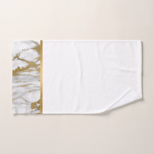 BADEZIMMER-TOWEL-SET "WHIRLMARBLE GOLD" BADHANDTUCH SET (Handtuch)