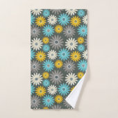 Badezimmer-Tuch-Set, graue Gänseblümchen Badhandtuch Set (Handtuch)