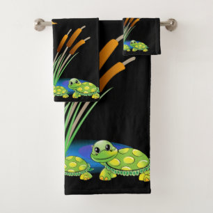 Badezimmer-Tuch-Set-Schildkröten Badhandtuch Set