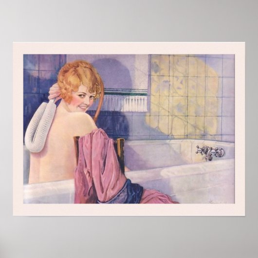 Badezimmer Wand Kunst - Schöne Frau (Vorne)