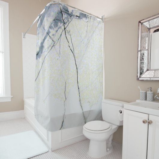 Badezimmer Weißer Duschvorhang Art 2 (Beispiel)