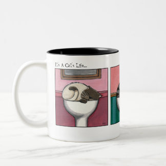 BadezimmerBliss v.1 - Katzen-Tasse Zweifarbige Tasse