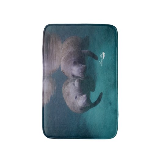 Badezimmermatte mit 2 Manatis-Freunden Badematte (Vorderseite Vertikal)