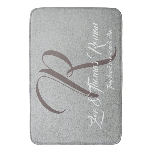 Badezimmermatte mit Duschmatte Badematte (Vorderseite Vertikal)