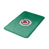 Badezimmermatte mit Flagge von Worcester, Massachu Badematte (Schrägansicht)