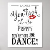 Badezimmerschild für das Damenzimmer Poster (Vorne)