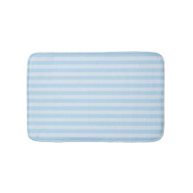 Badezimmerteppich im Strandstil Blaue Streifen auf