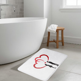 Badezimmerteppich Zwei in Liebe Badematte