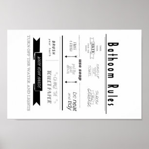 Badezimmervorschriften Poster