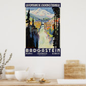 Badgastein, Österreich, Travel Ski Poster (Küche)