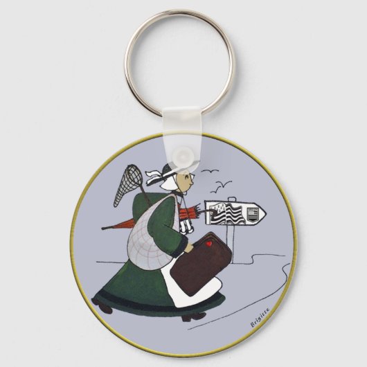 Badge Bécassine Bretagne Schlüsselanhänger (Vorderseite)