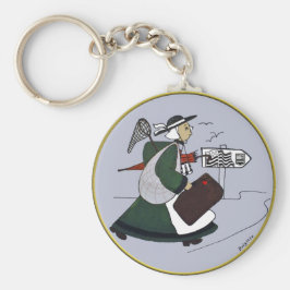 Badge Bécassine Bretagne Schlüsselanhänger