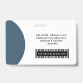 Badge Foto of the employee's person, Code bar, Lo Ausweis (Rückseite)