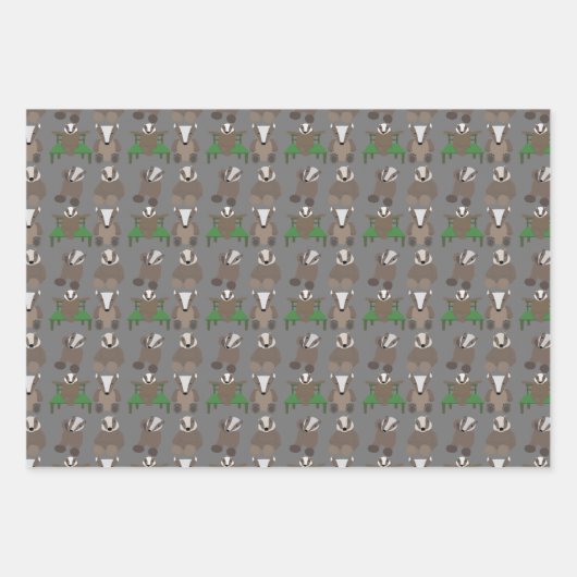 Badge Geschenkpapier Set (Vorderseite)